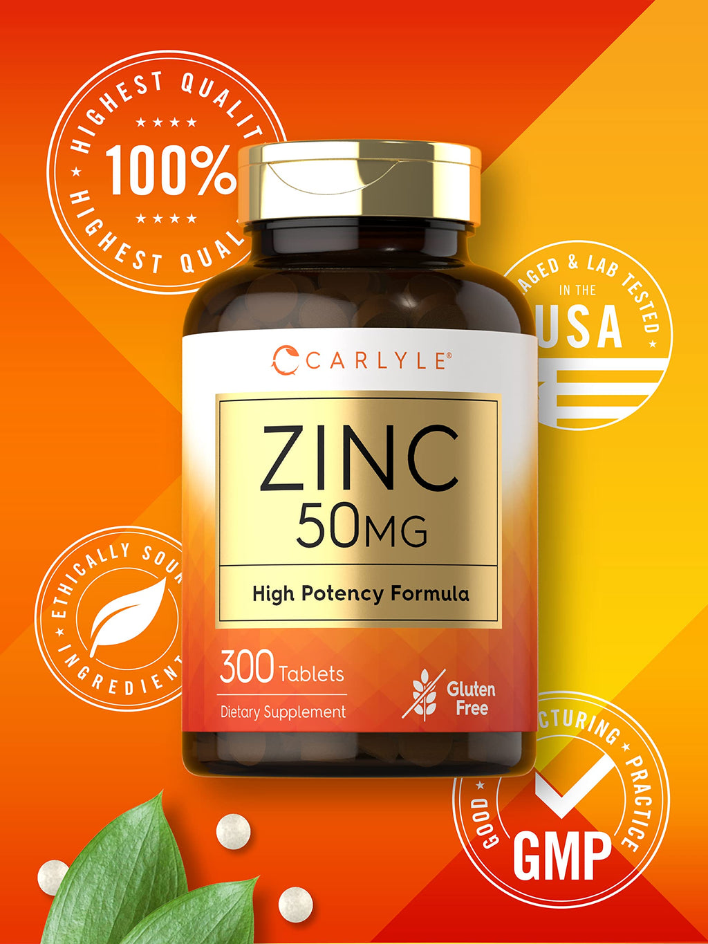 Carlyle Zinc 50mg - 300 Tablets - image 5