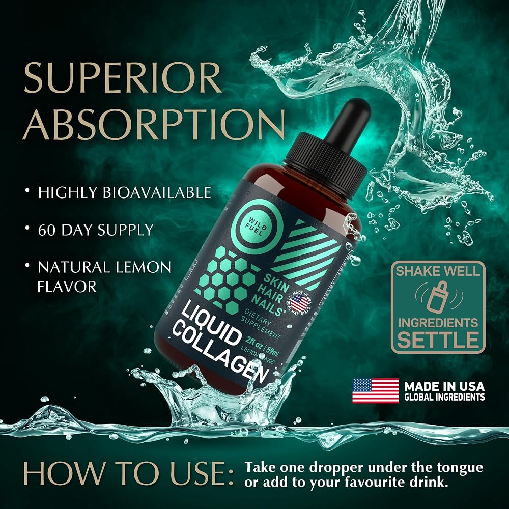WILD FUEL Liquid Collagen Peptides with Biotin Parent - image 9