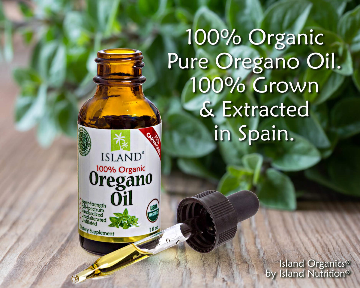 Island Nutrition Oregano Oil Organic Drops 100% Pure - 1 Fl Oz - image 3
