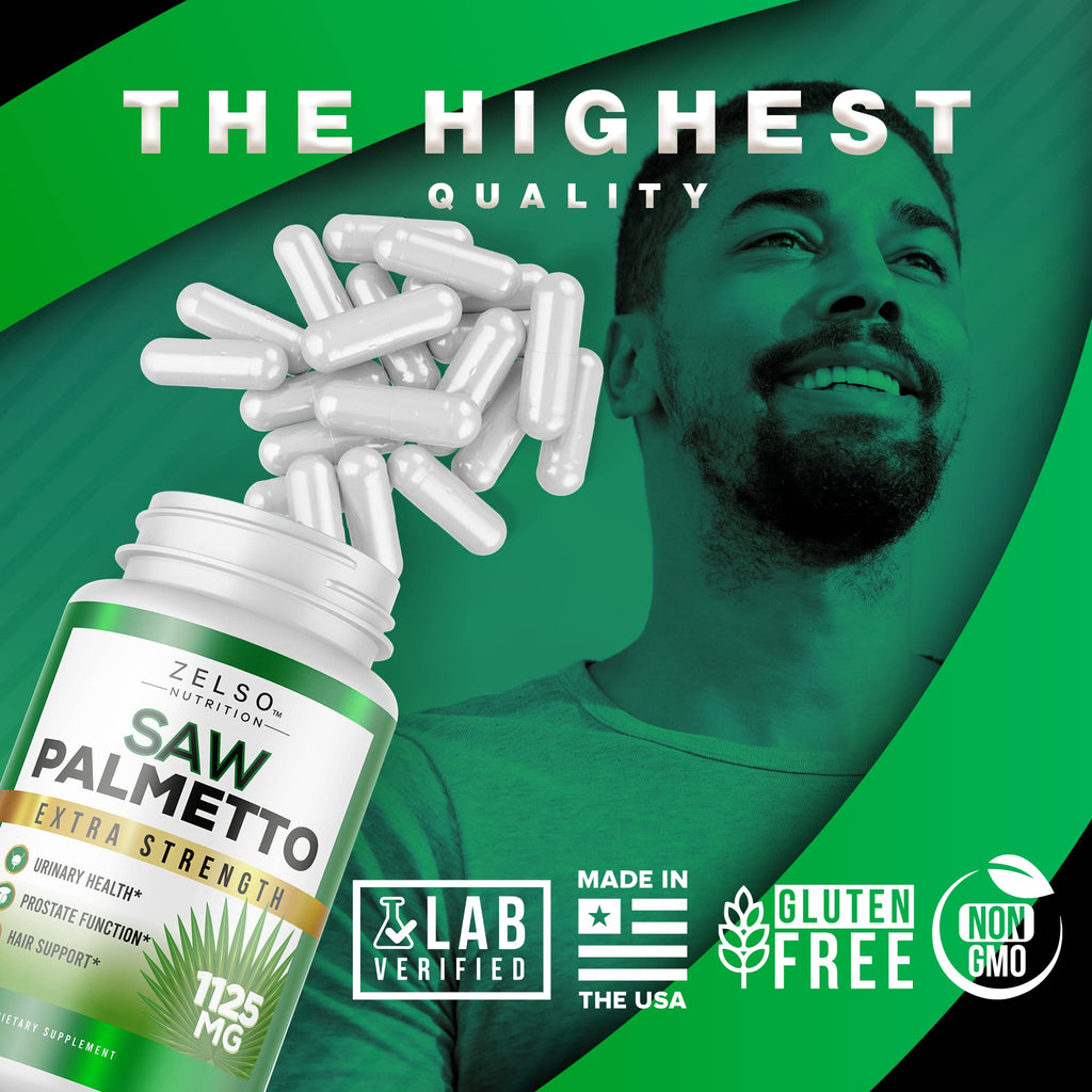 ZELSO Saw Palmetto 3:1 Prostate & Hair Growth Support - 120 Capsules - image 3