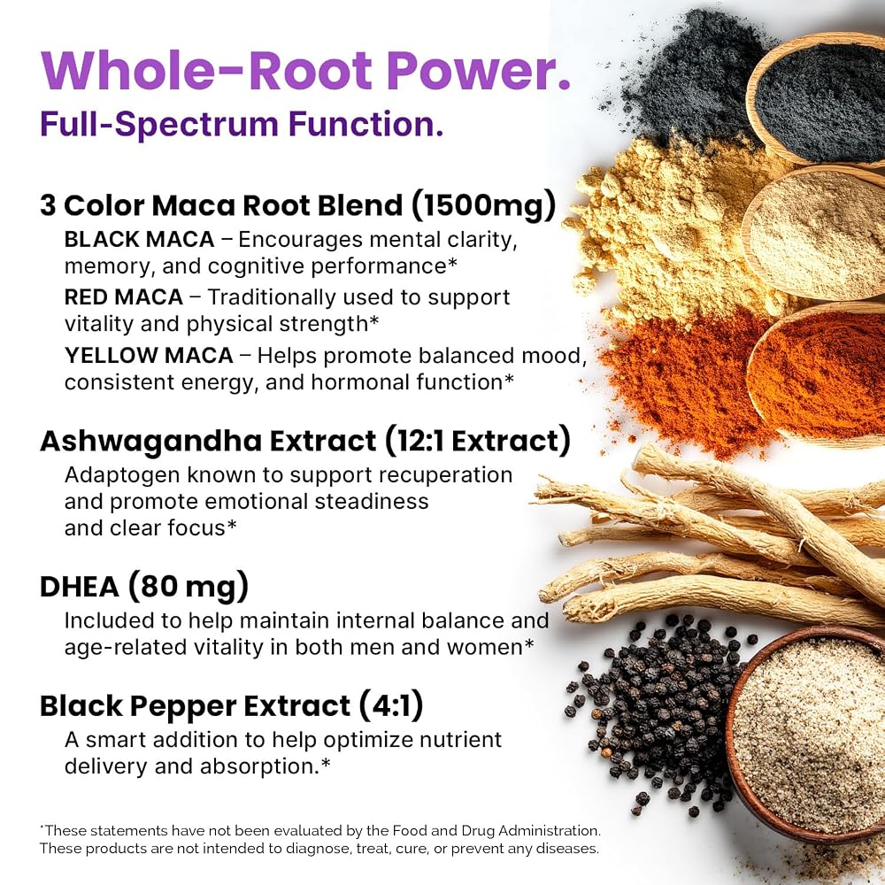 PrimeMD 6-in-1 Organic Maca Root Ashwagandha Capsules 1710mg