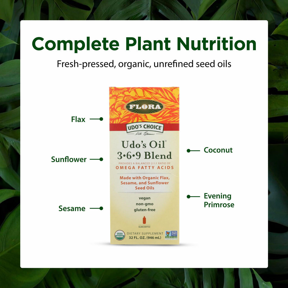 Flora Udo's Oil Omega 3•6•9 Blend Organic - 32 fl. oz. - image 4