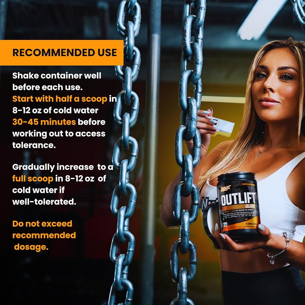 Nutrex Outlift Burn Pre-Workout Powder for Energy & Endurance - 22 Servings - image 8