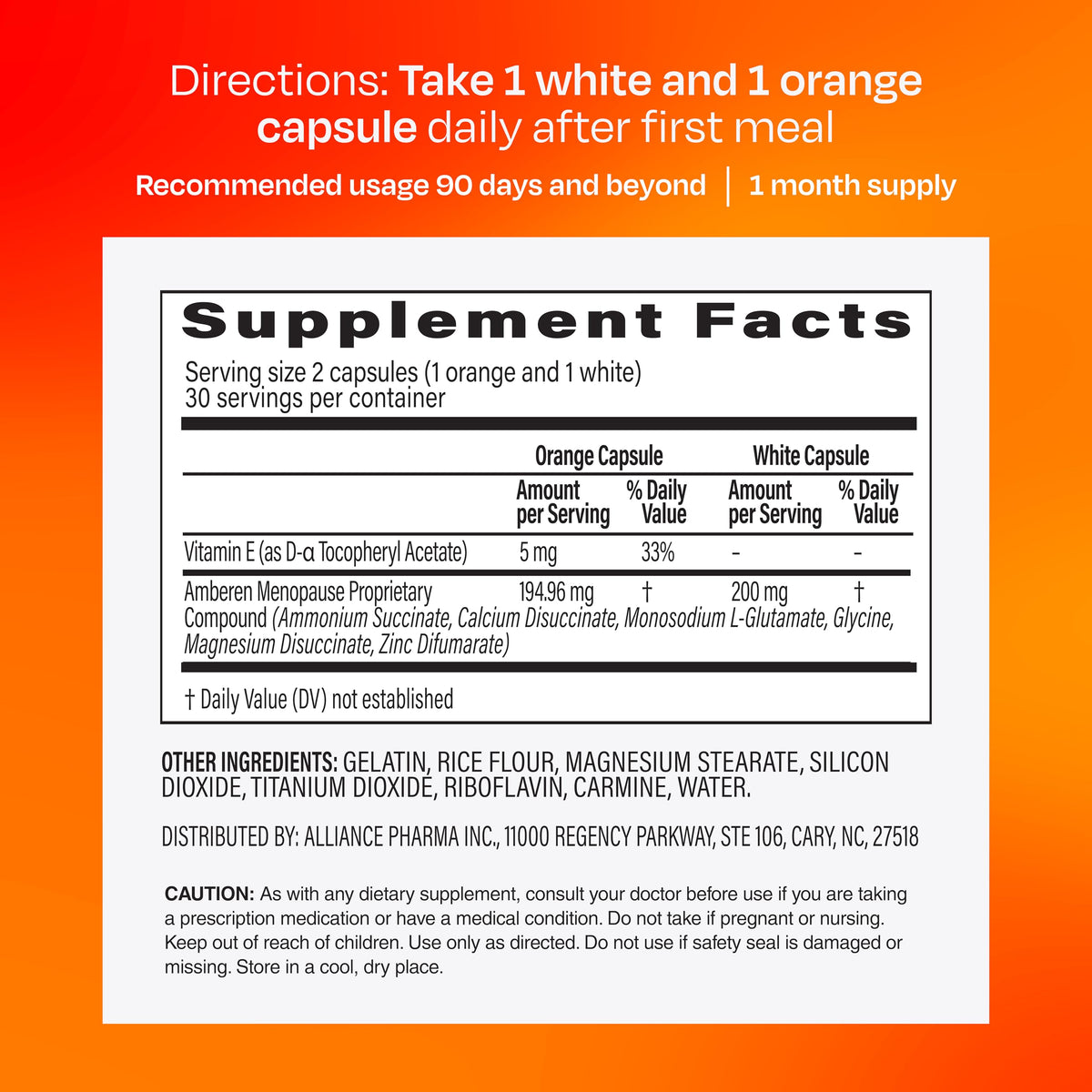 Amberen Menopause Supplement Multi-Symptom Relief - 60 Capsules - image 5