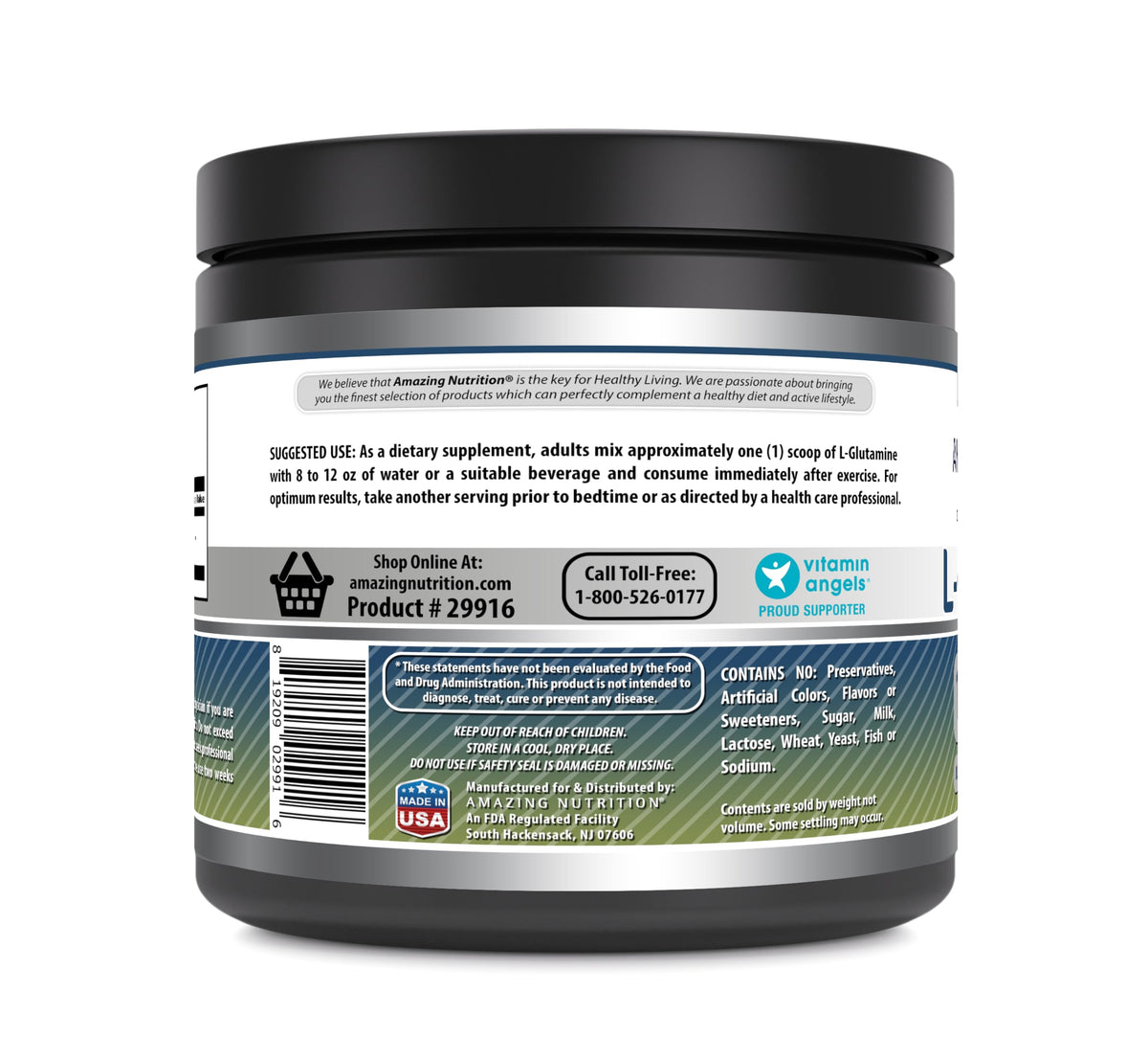 Amazing Nutrition L-Glutamine Powder Amino Acid - 2.2 Lb - image 3
