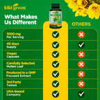 KIKI Green Mullein Leaf Extract Capsules - 1000mg - 90 Count - image 6