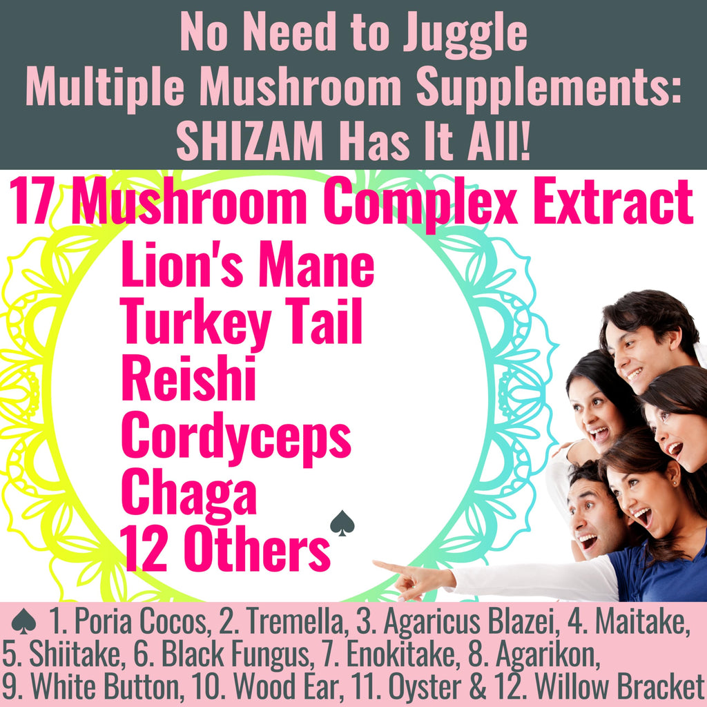 SHIZAM 17 Mushroom Complex Gummies for Adults - 60 Count - image 3