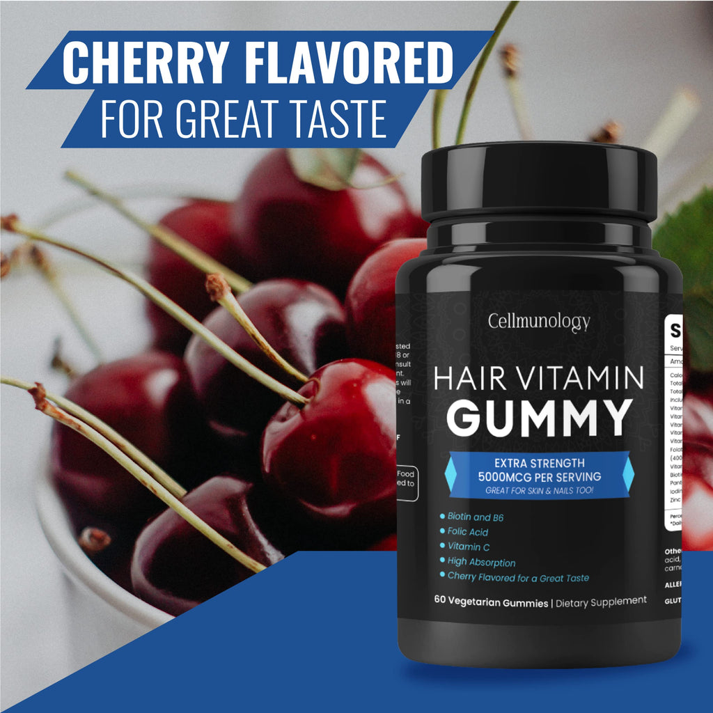 CELLMUNOLOGY Hair Vitamin Gummy with Biotin 5000 MCG - 60 Gummies - image 6
