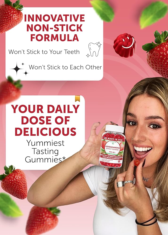 Lunakai USA Made KSM-66 Ashwagandha Gummies for Women & Men