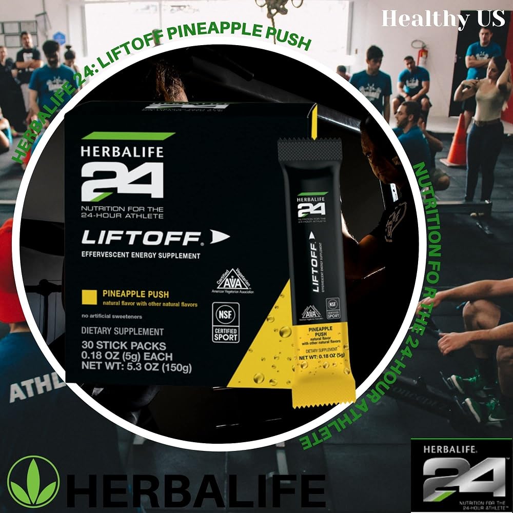 Herbalife24 Liftoff Pineapple Push Energy Supplement - 30 Stick Packs - image 2