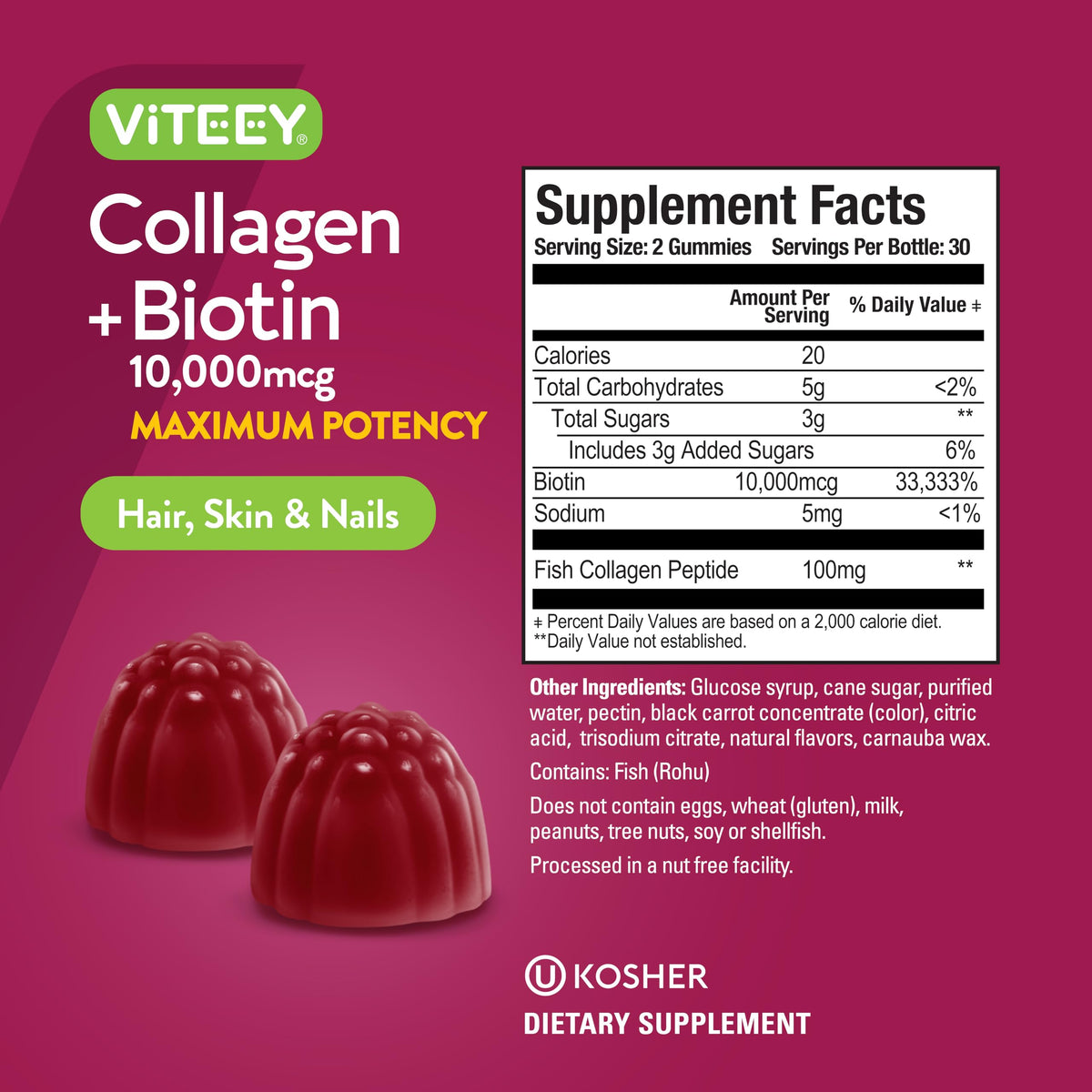 Viteey Collagen with Biotin 10
