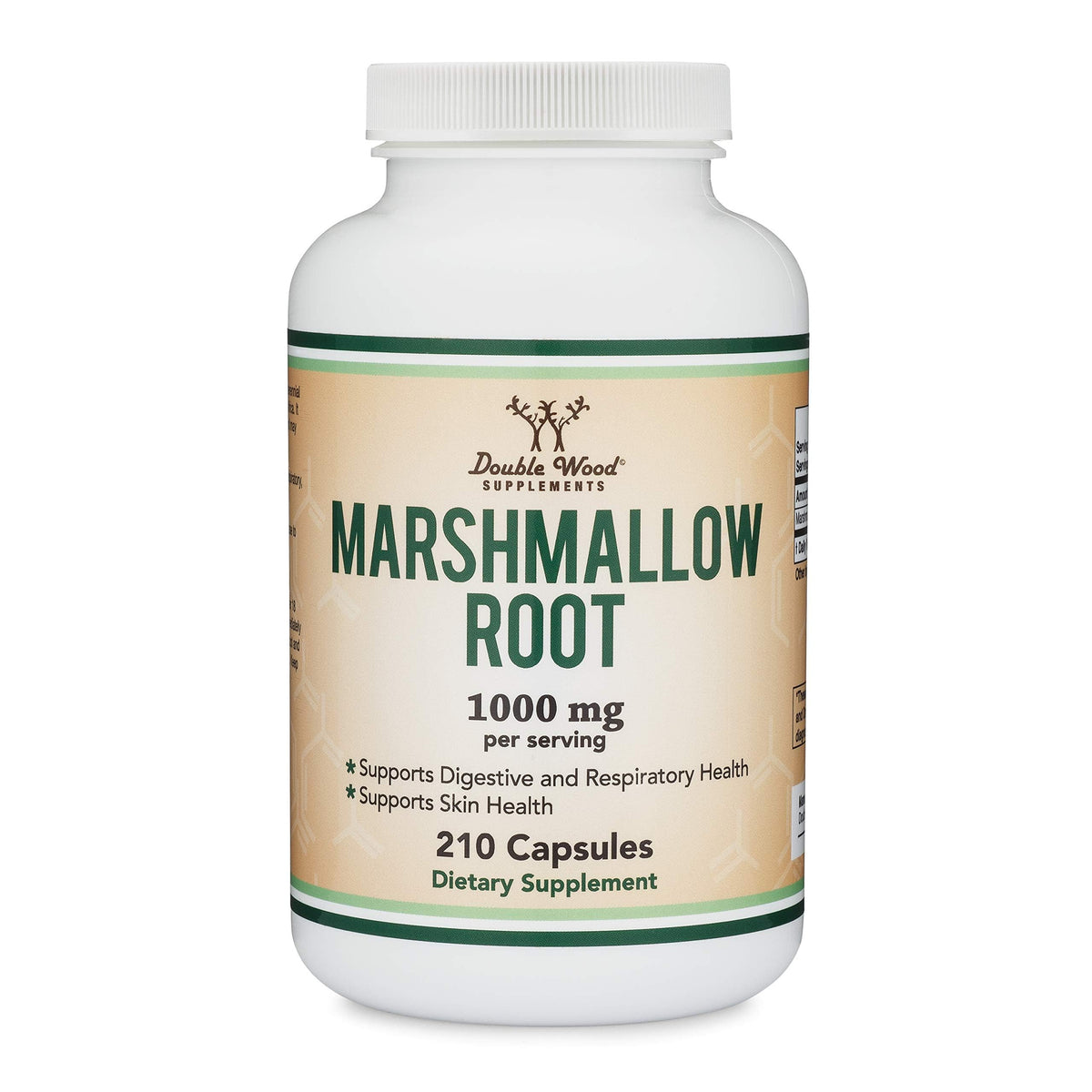 Double Wood Supplements Marshmallow Root 1,000mg - 210 Capsules - image 5