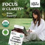 Wild & Organic Bacopa Monnieri 600 mg Brain Support - 90 Capsules - image 2
