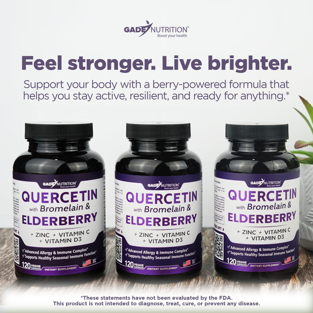 Gade Nutrition Quercetin with Bromelain & Elderberry