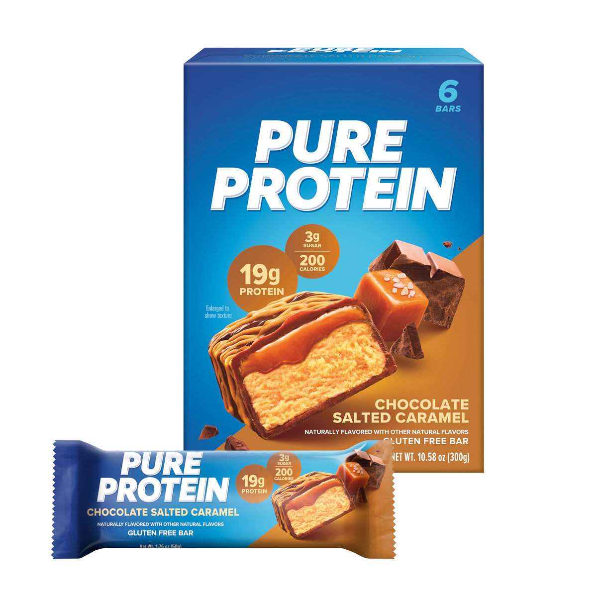Pure Protein Bar Chocolate Salted Caramel High Protein - 6 Count