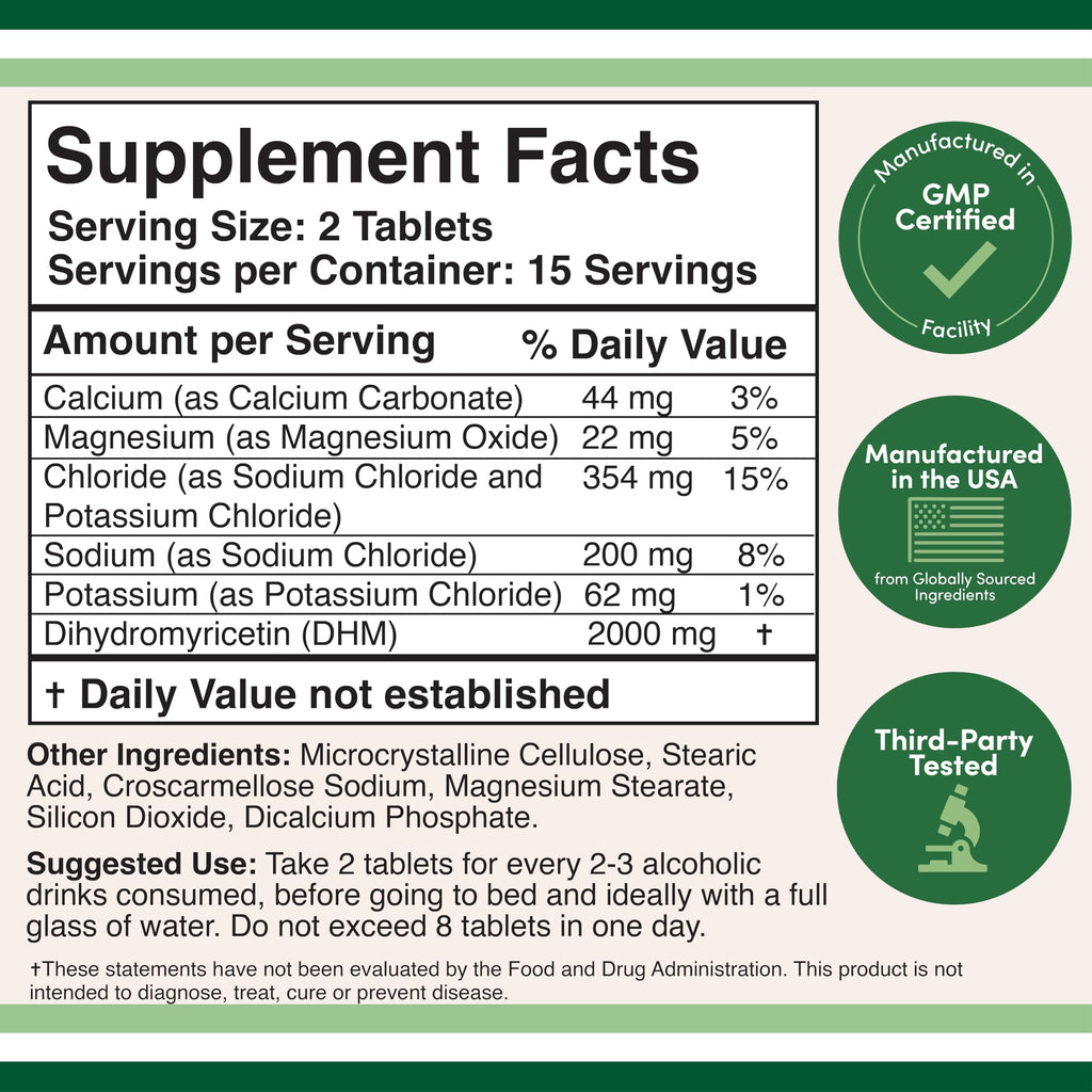 Double Wood Supplements DHM 1,000mg Liver Support - 30 Tablets - image 2