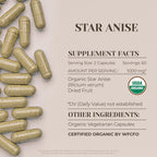 Garden Organics Star Anise USDA Organic Capsules