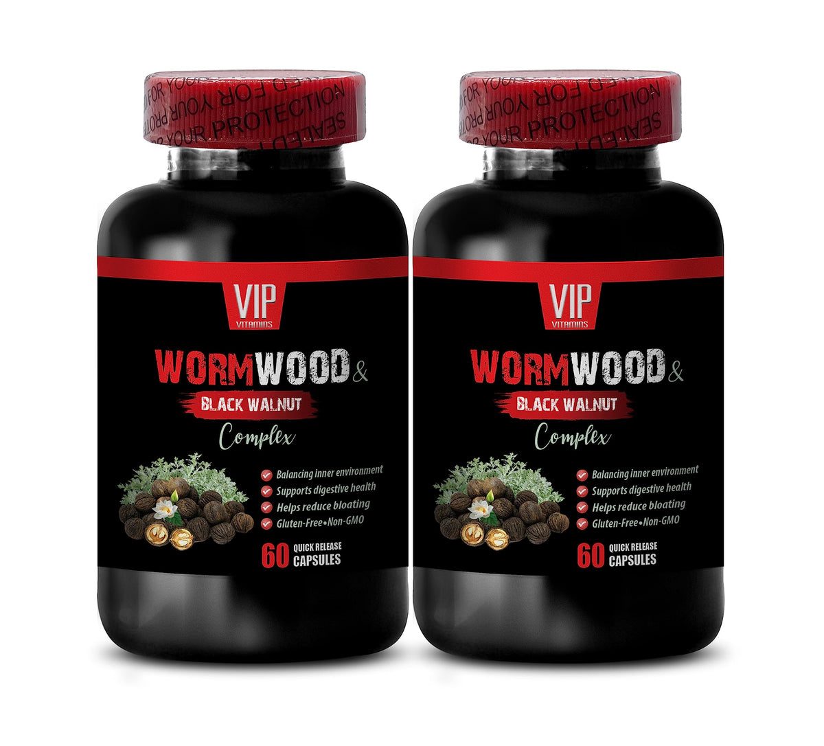 VIP Supplements Black Walnut Wormwood Complex 1500 MG - 120 Capsules