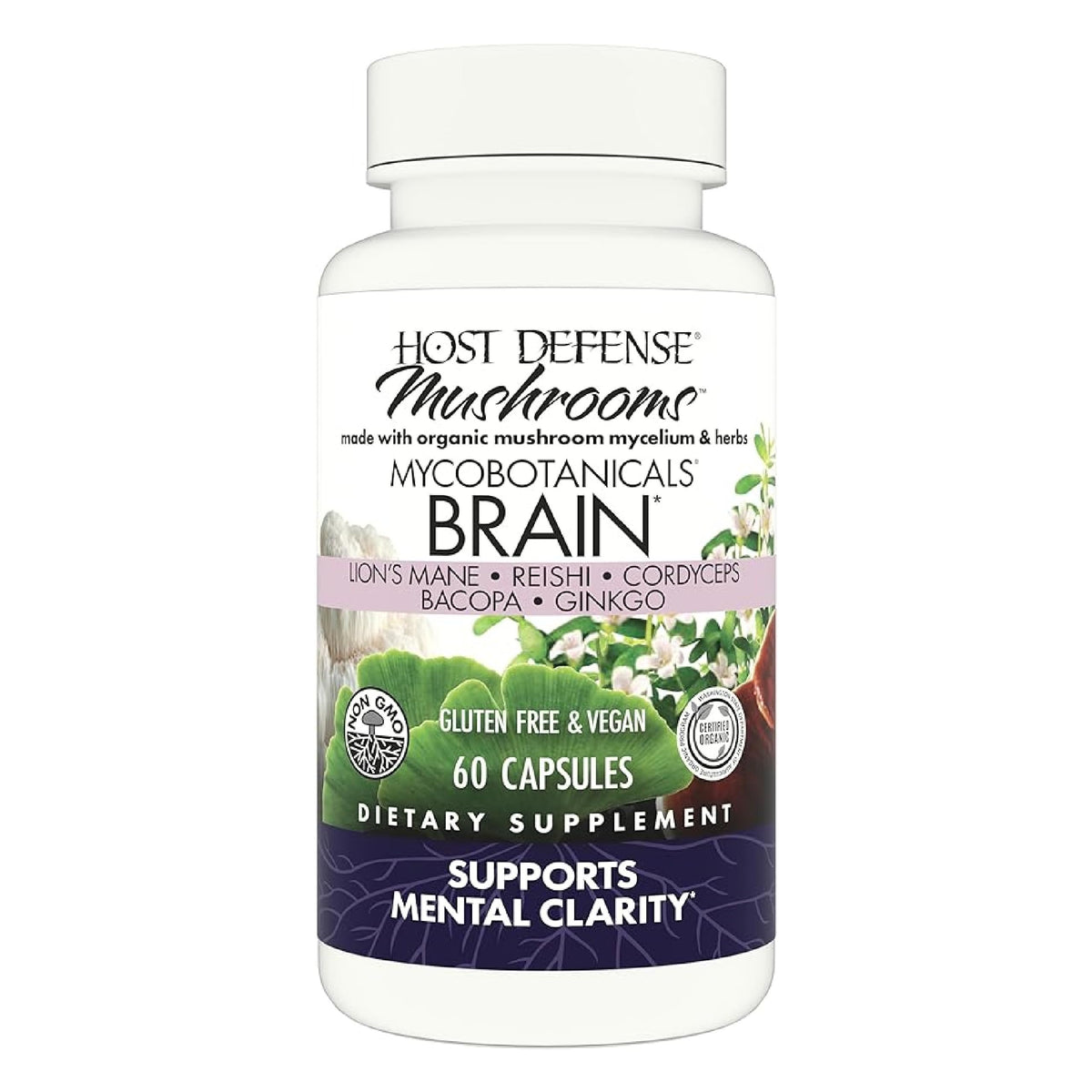 Host Defense MycoBotanicals Brain Support - 60 Capsules