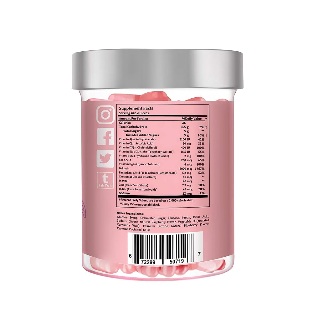 vidanow Flamazing Hair Vitamins Gummy for Hair, Skin & Nails - 60 Gummies - image 2