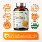biophix Organic Vitamin D-3 K2 Turmeric - 180 Vegetarian Capsules - image 7