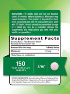 Nature's Truth Melatonin 12 mg Fast Dissolve - 150 Tablets - image 2