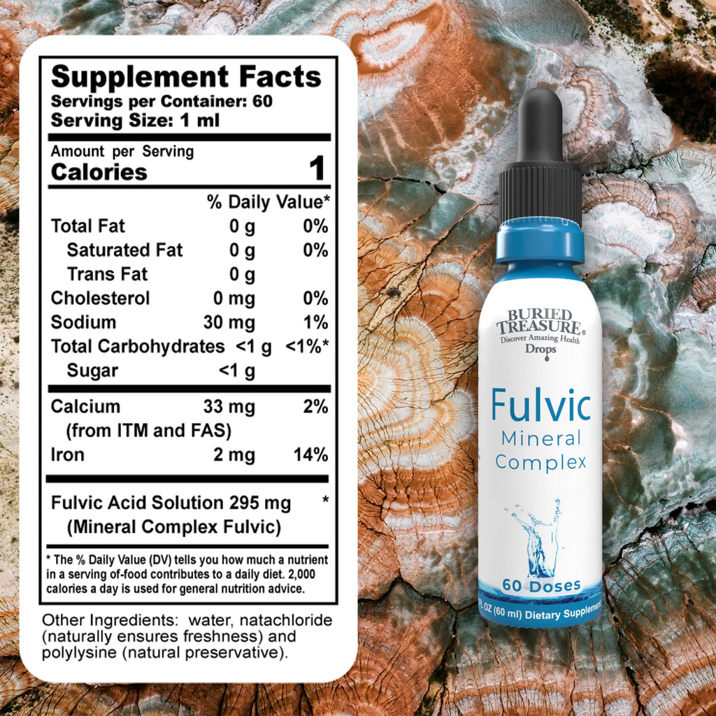 Buried Treasure Fulvic Mineral Drops – 295mg Trace Minerals - 2 fl oz - image 2