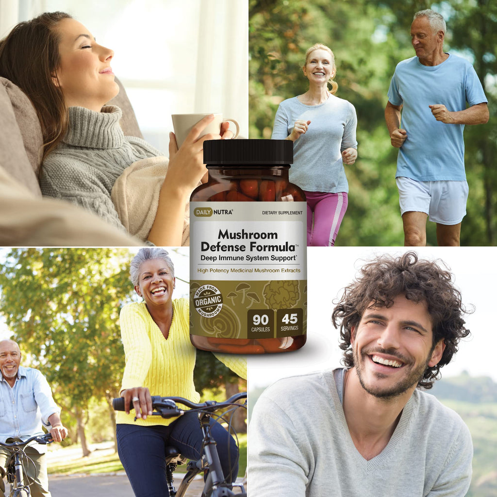 DailyNutra Mushroom Defense Formula 1200mg Immune Support - 90 Capsules - image 7