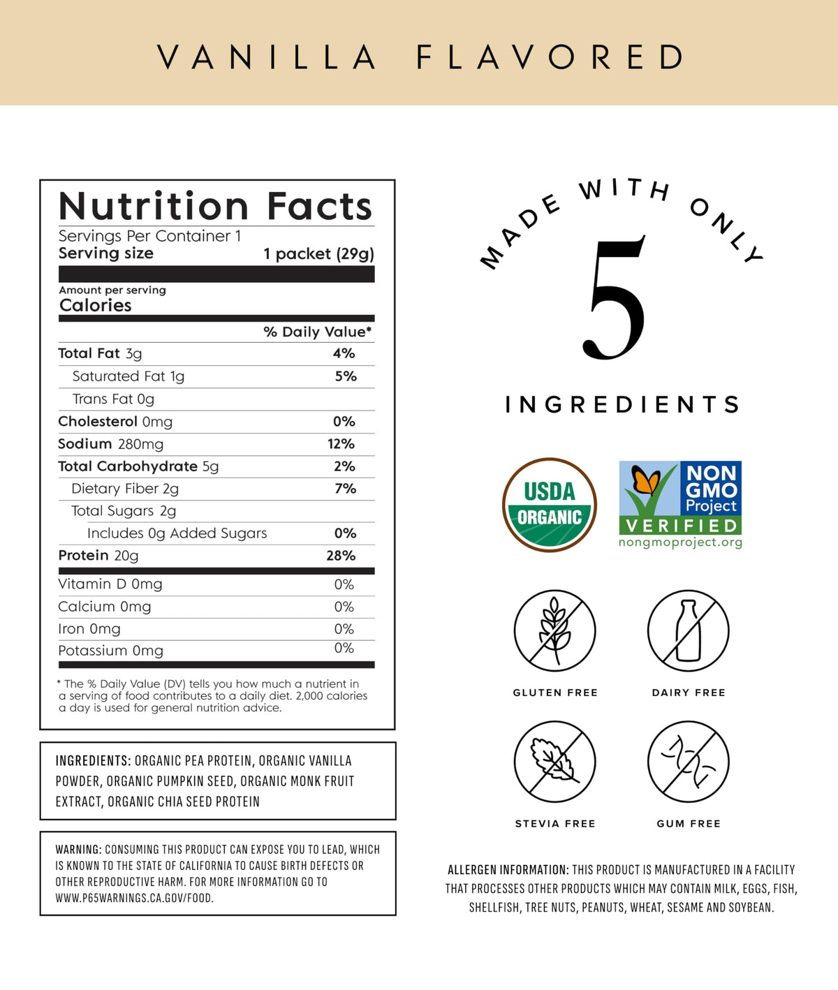 Truvani Vegan Pea Protein Powder