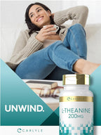 Carlyle L-Theanine 200mg Supplement - 120 Capsules - image 6