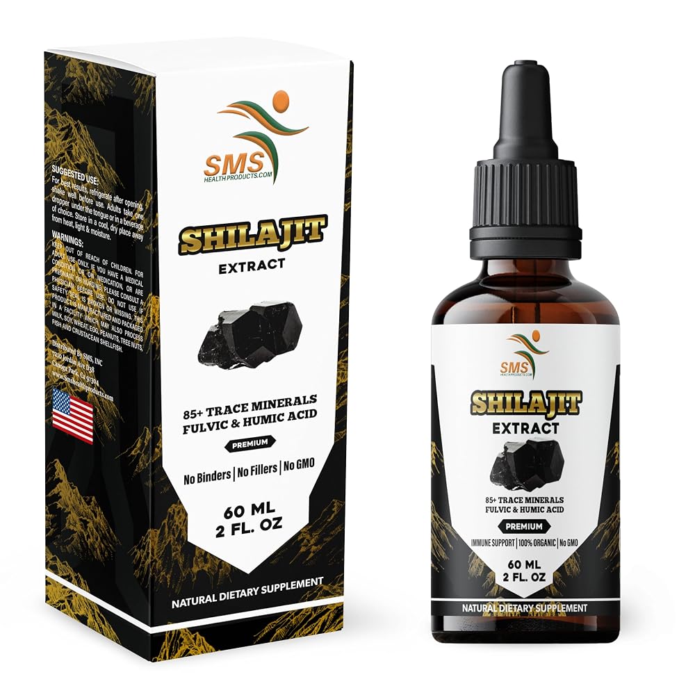 SMSHEALTHPRODUCTS.com Shilajit Pure Himalayan Drops - 2 Fl Oz