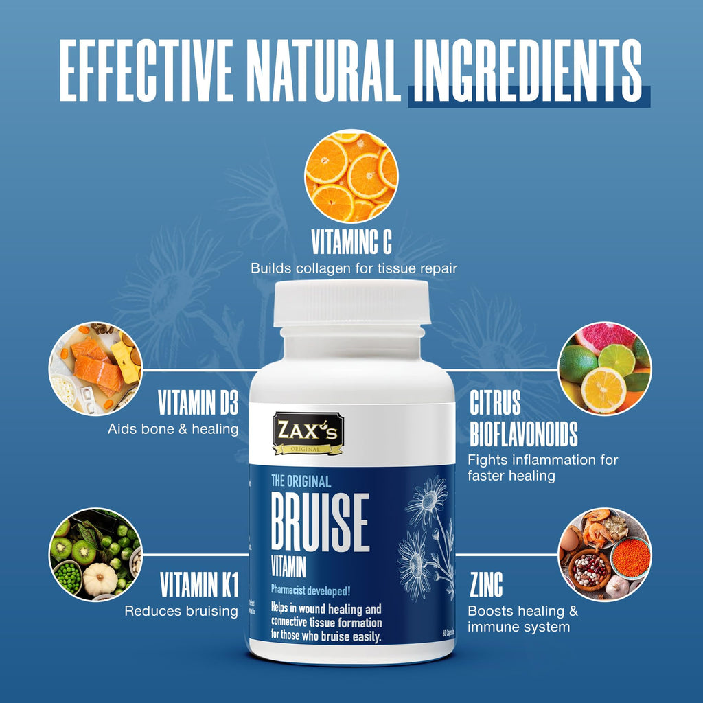 ZAX'S ORIGINAL Bruise Vitamin Supplement - 60 Capsules - image 4