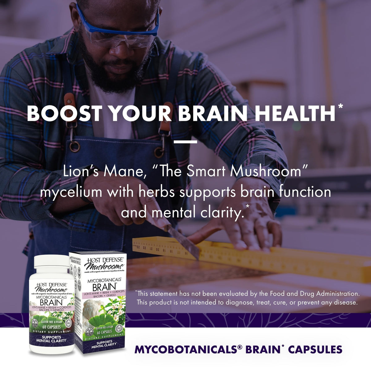 Host Defense MycoBotanicals Brain Support - 60 Capsules - image 5