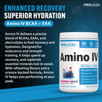 PEScience Amino IV BCAA & EAA Powder, Raspberry Grape - 30 Servings - image 4