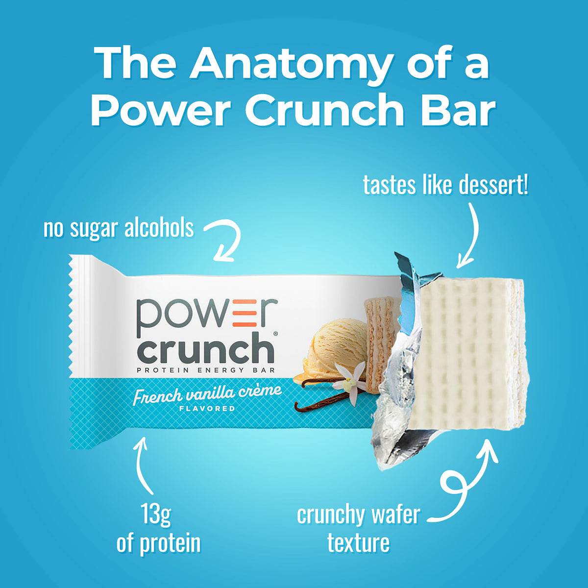 Power Crunch Vanilla Cream Protein Bars - 12 Count - image 3