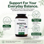 PRISTINE'S Myo Inositol 500mg Capsules for Women - 180 Capsules - image 4