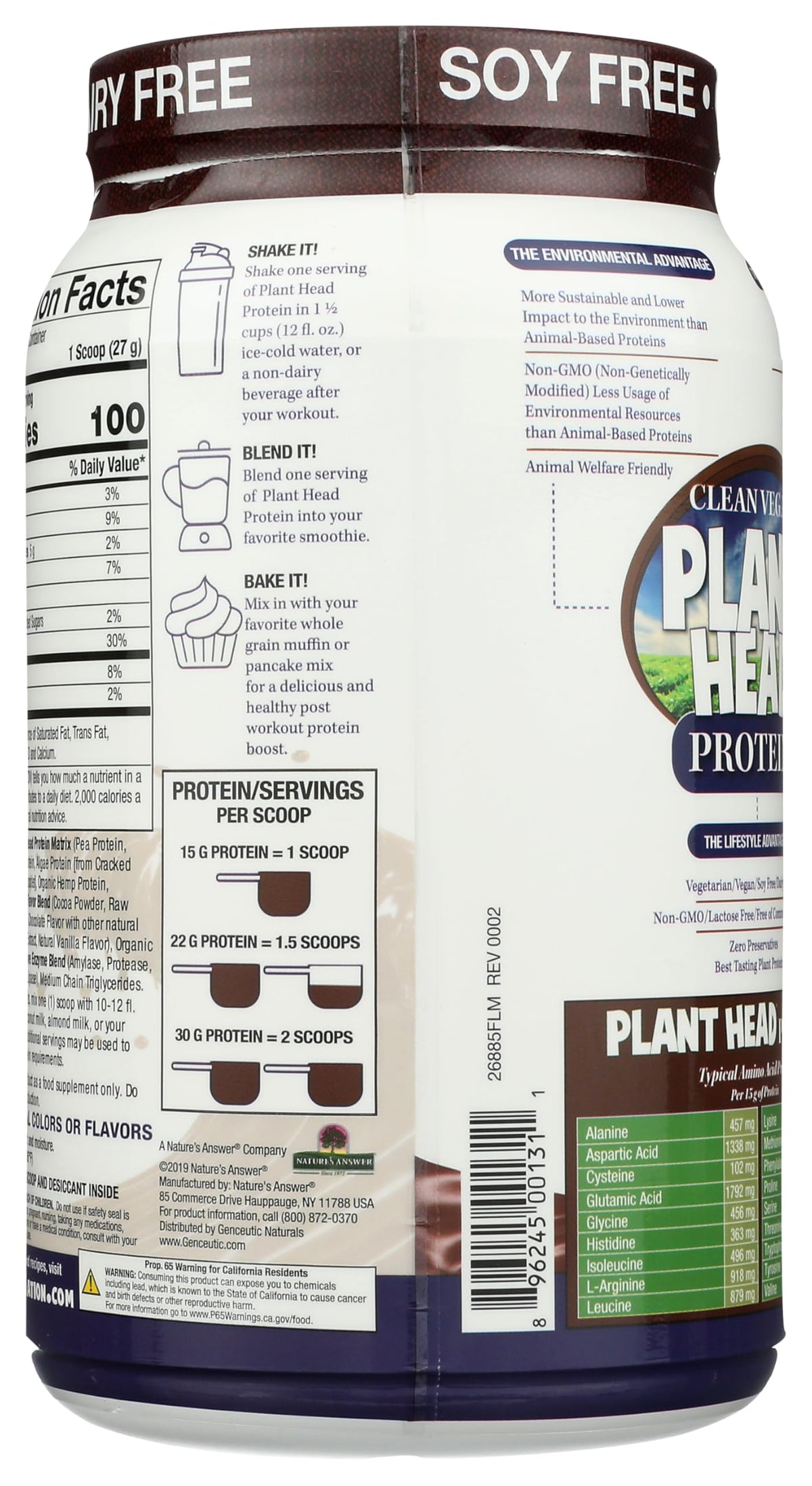 Genceutic Naturals Plant Head Protein