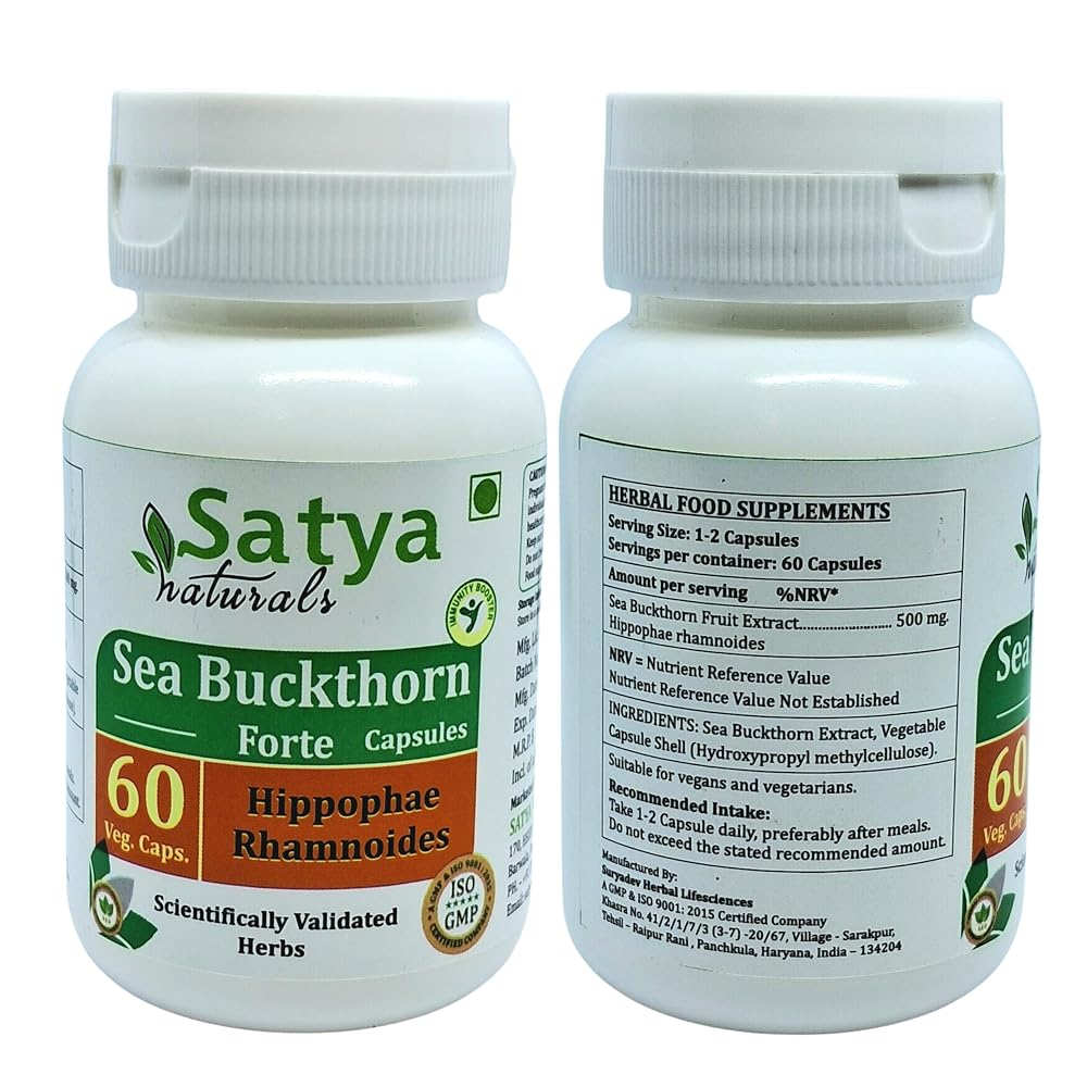 Satya Naturals Sea Buchthorn Forte Capsules 500 mg. 60 Veg. Capsule