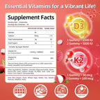 IRIDESICENT Vitamin D3 K2 Gummies w/Magnesium Sugar Free - D3 Vitamin