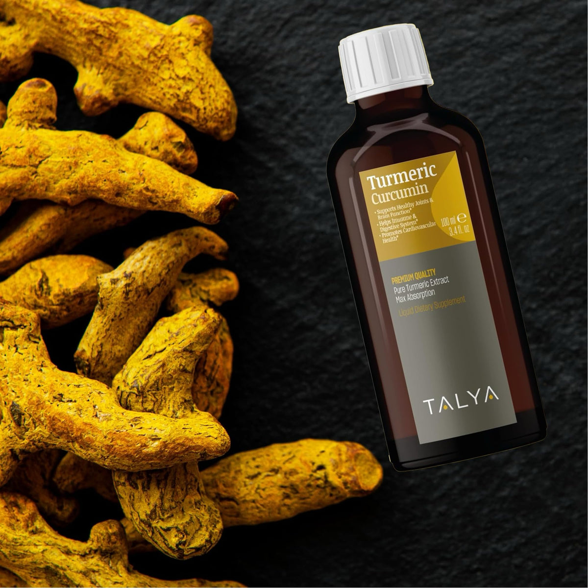 TALYA Turmeric Curcumin Liquid Extract 95% Curcuminoids - 3.4 fl oz - image 5