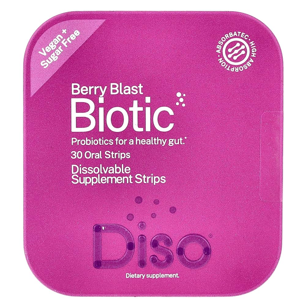 DISO BIOTIC Fast-Dissolving Probiotic Oral Strips - 30 Strips