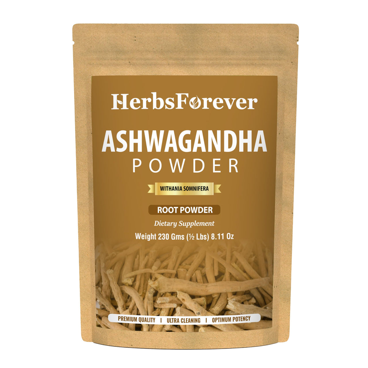 HerbsForever Ashwagandha Root Powder Adaptogen for Sleep - 230g