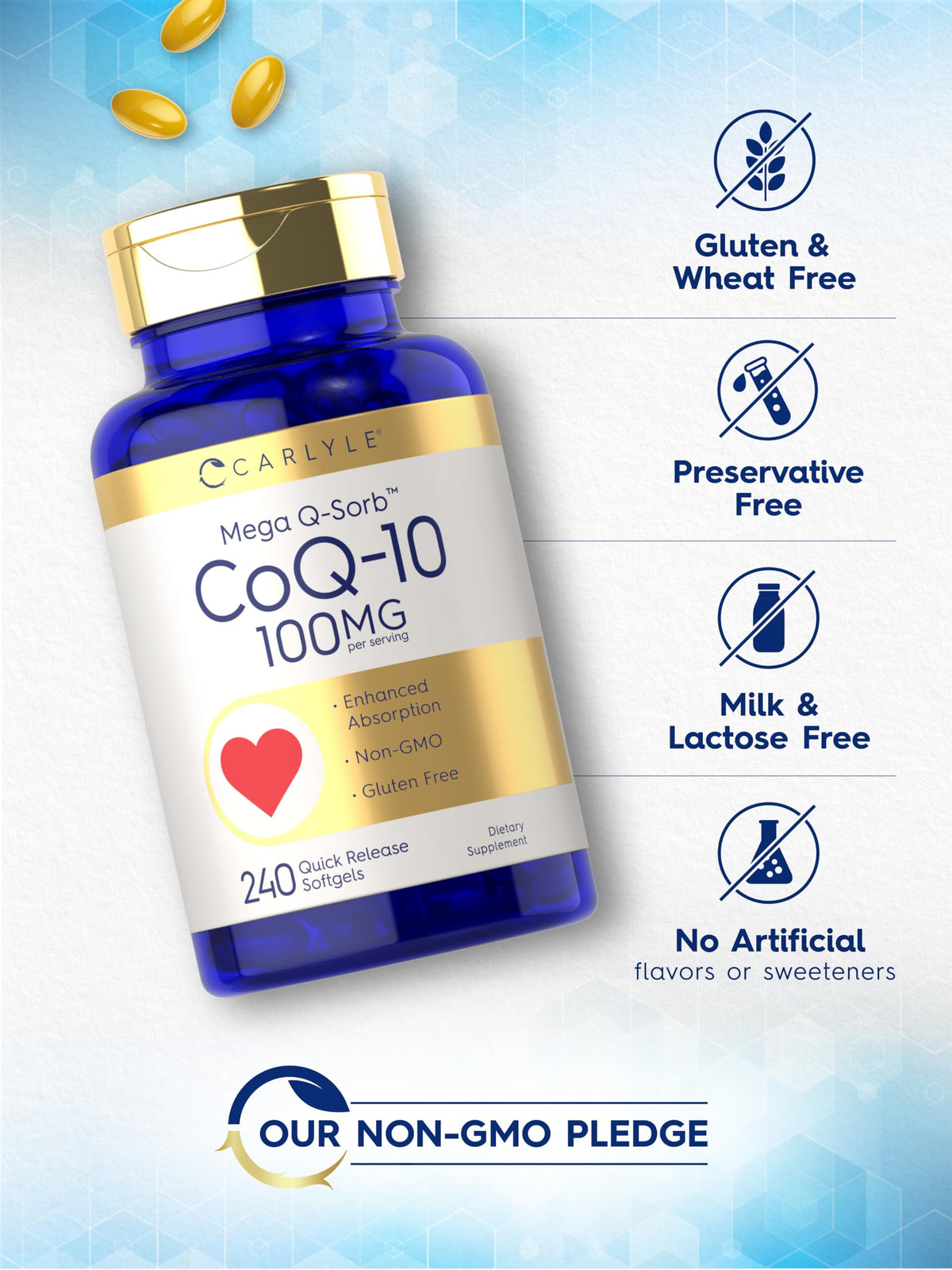 Carlyle CoQ10 100mg Softgels - 240 Count - image 5