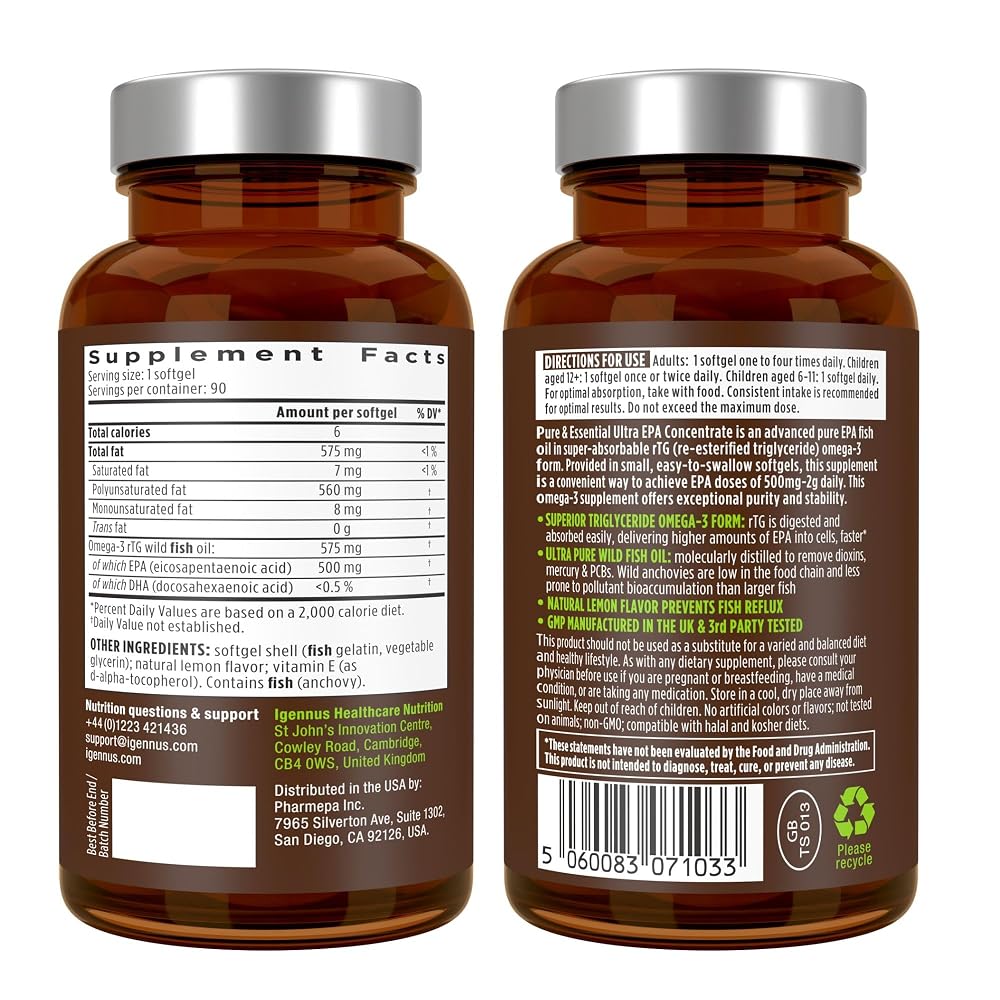 Igennus Ultra EPA Omega 3 500mg DHA-Free - 90 Softgels - image 6