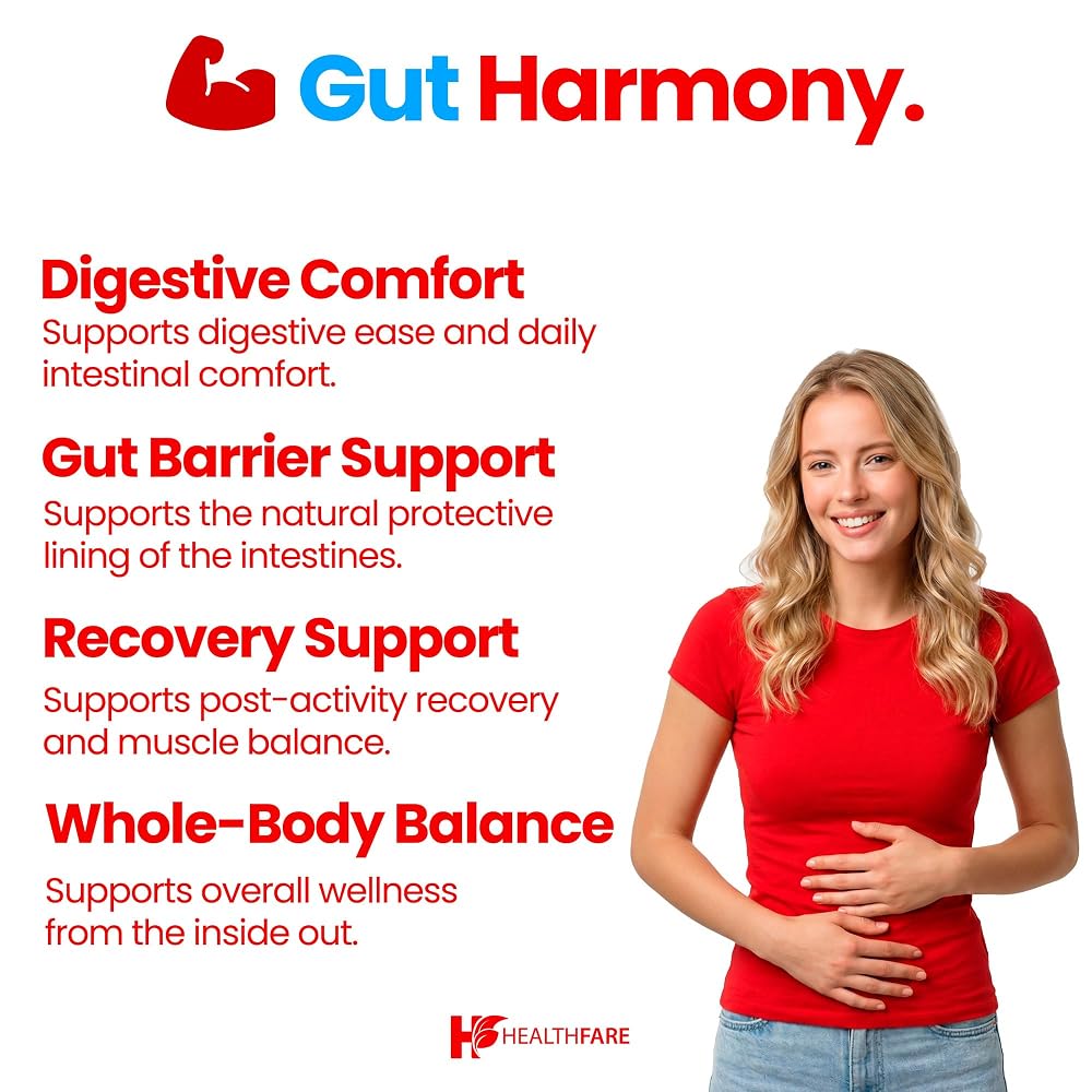Healthfare L-Glutamine 1000mg Amino Acid - 240 Vegan Capsules - image 6