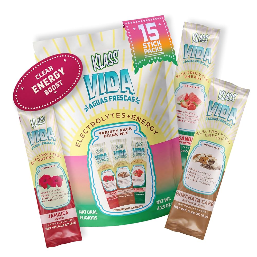 KLASS VIDA Energy + Hydration Electrolyte Powder - 15 Sticks