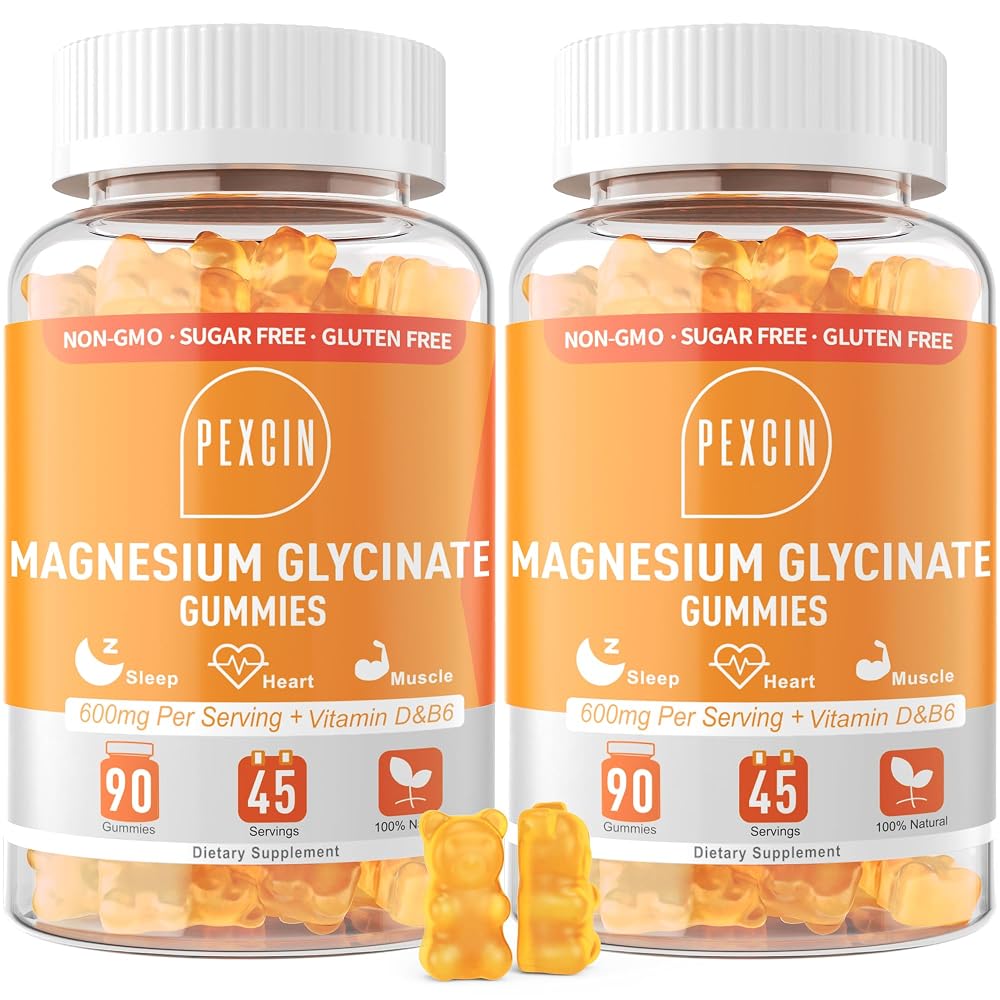 PEXCIN Magnesium Glycinate Gummies for Calm & Sleep - 180 Count
