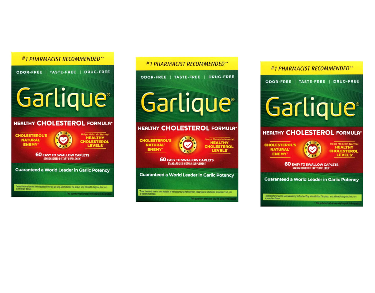 Garlique Garlic Caplets - 180 Tablets (Pack of 3)