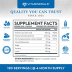Vitaminerals Z D C Zinc Complex 50mg Vitamin D3 - 120 Capsules - image 4