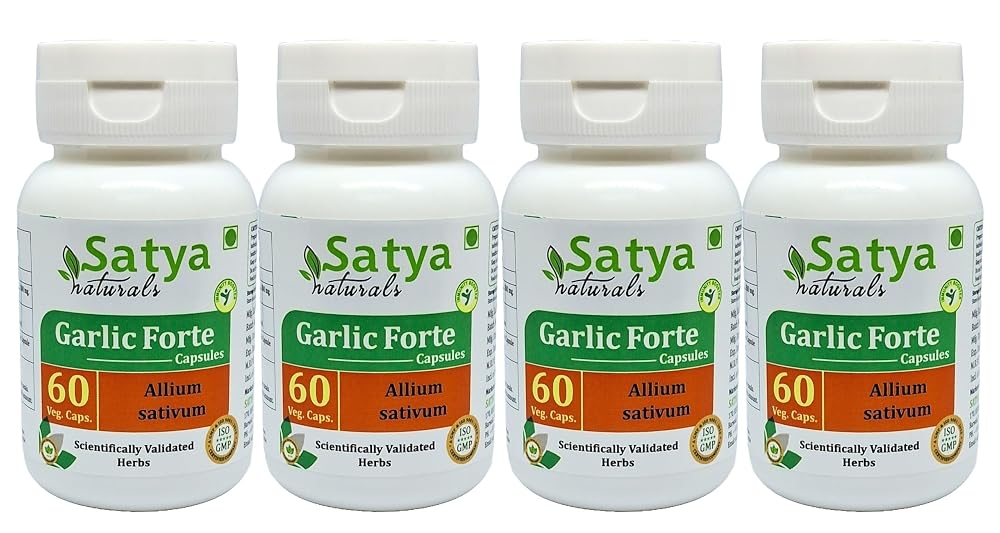 Satya Naturals Garlic Forte Capsules 500 mg. 60 Veg. Capsule
